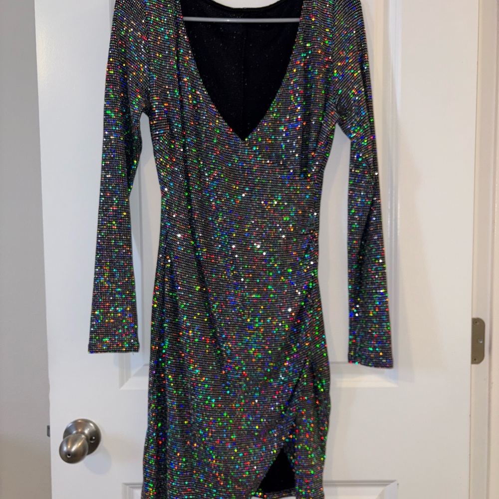 Sequin Black Dress